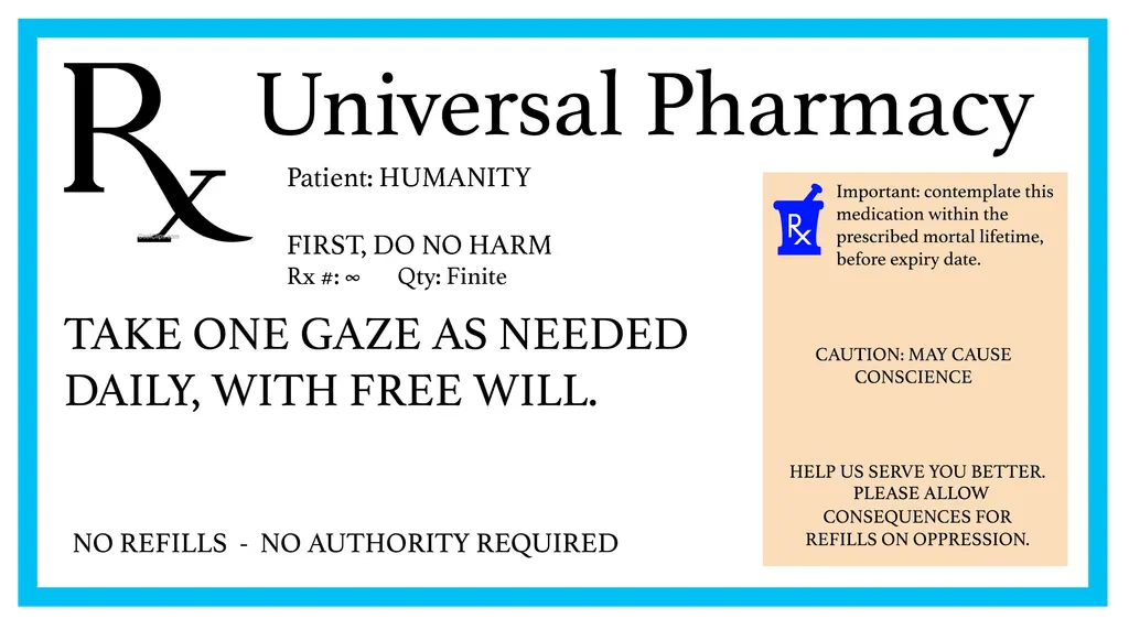 The prescription label: take one gaze as needed, daily, with free will